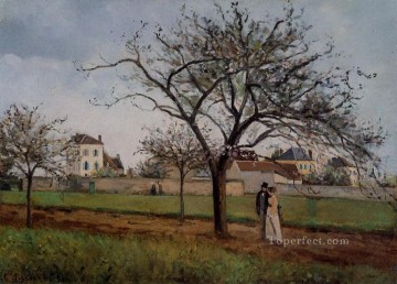  Pere Painting - pere gallien s house at pontoise 1866 Camille Pissarro